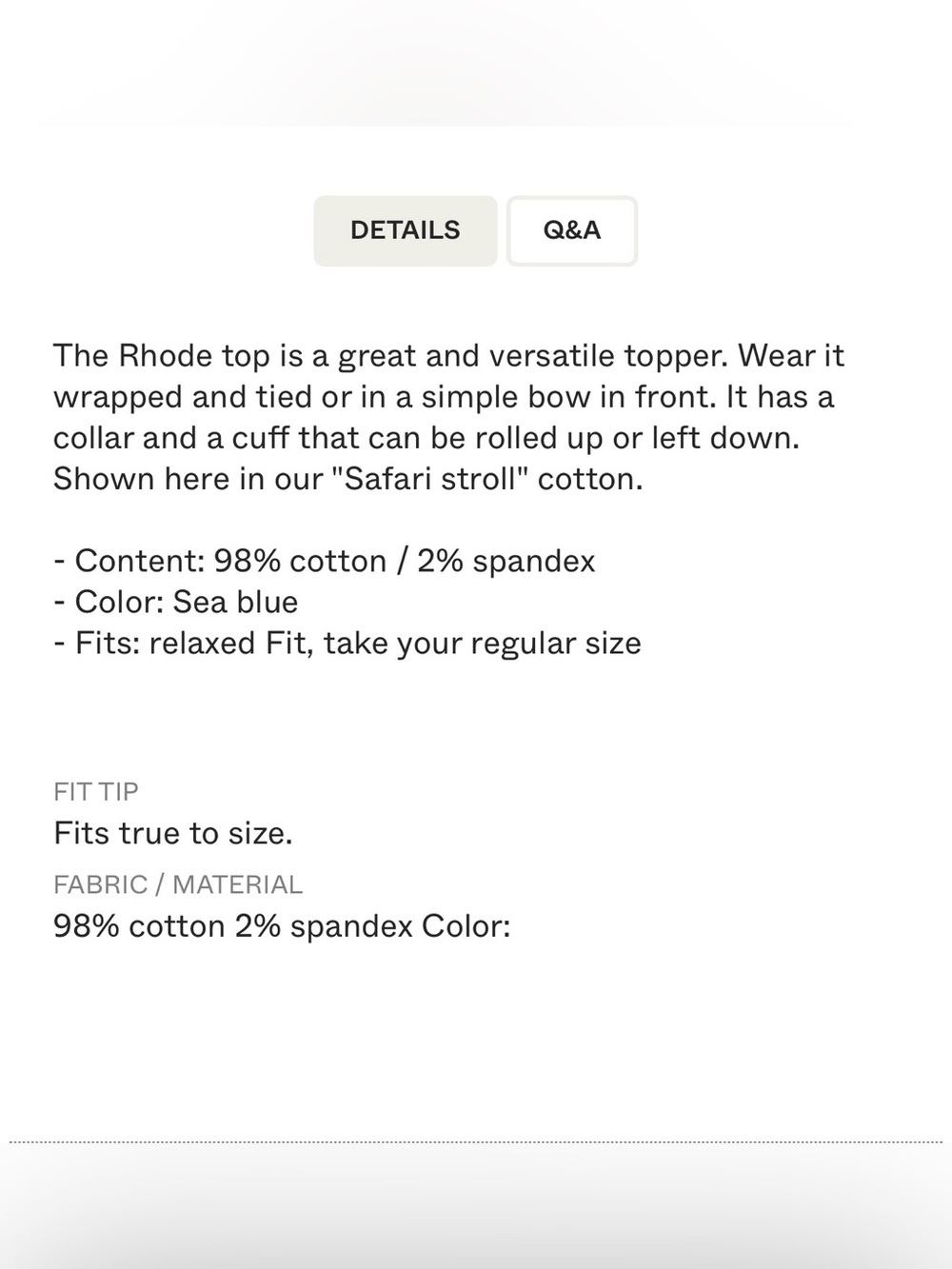 Corey Lynn Calter Rhode Top Sea Blue , One Size (S/XL) - Picture 3 of 10